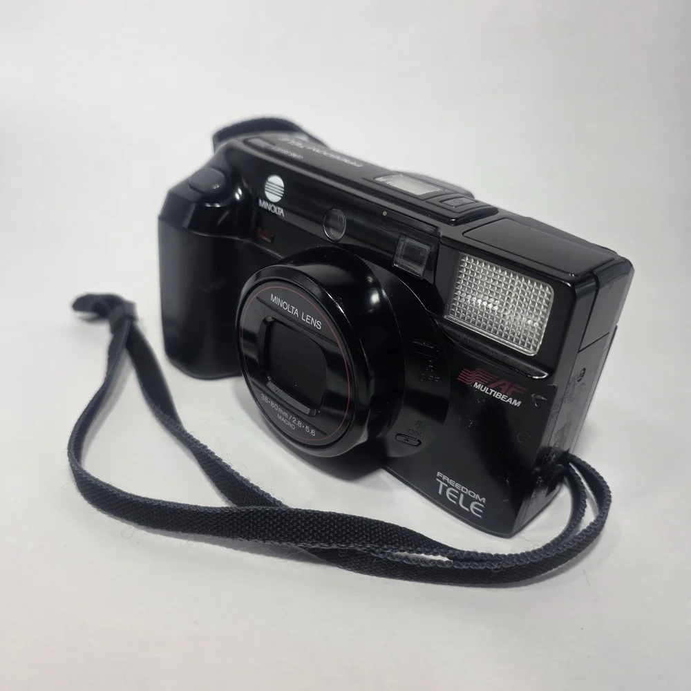 Minolta Freedom Tele 35mm Film Camera – 38–80mm Lens – Untested – As-Is